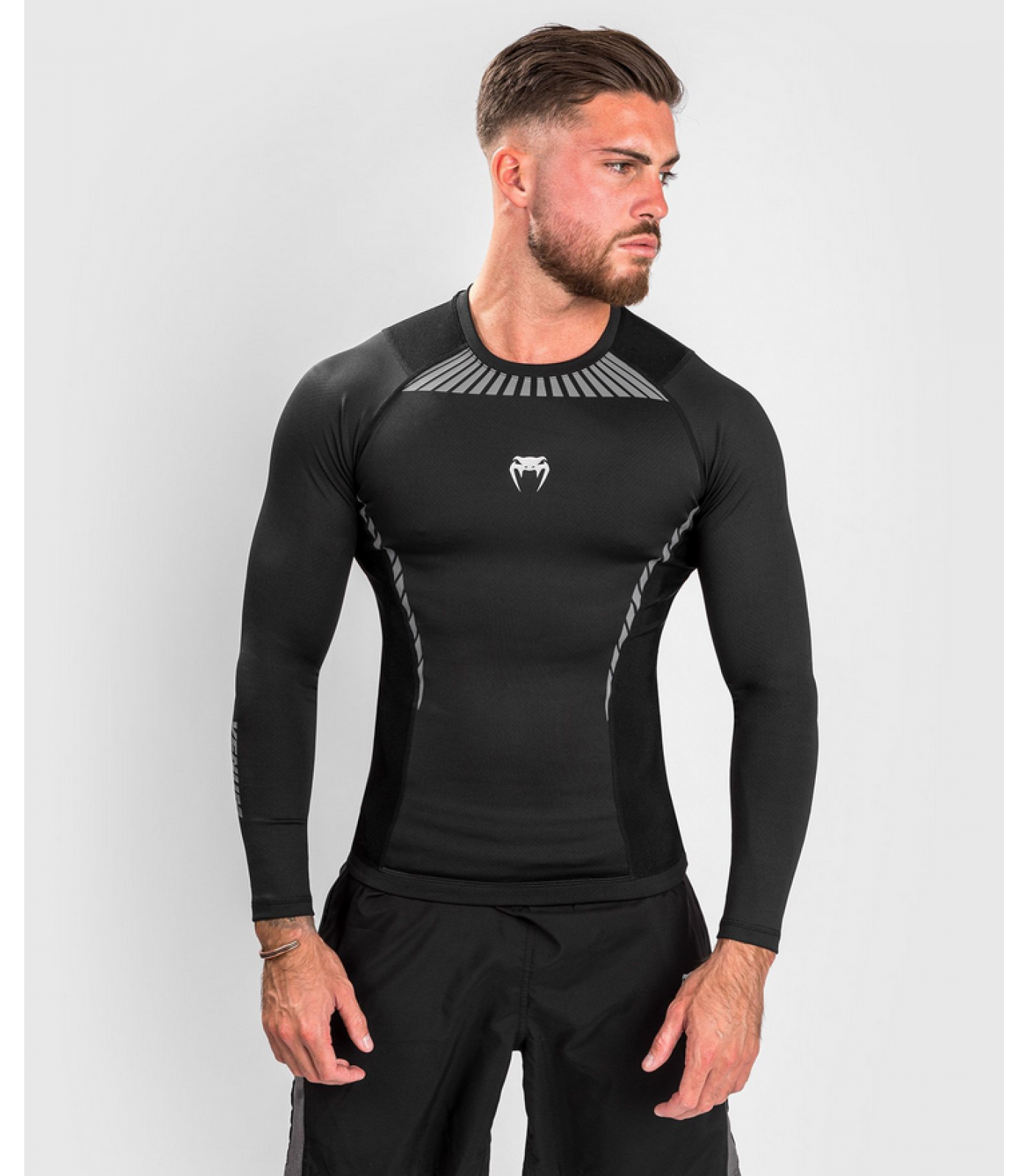 Рашгард - Venum JAWS 2.0 LONG SLEEVES RASHGUARD - Black/White​